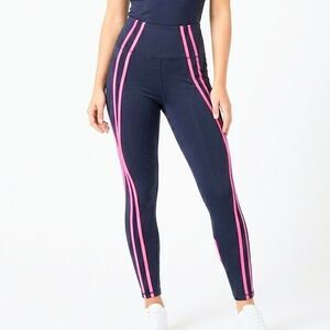 LILLY PULITZER LUXLETIC Leggings Weekender High Rise True Navy Women XXS NWOT